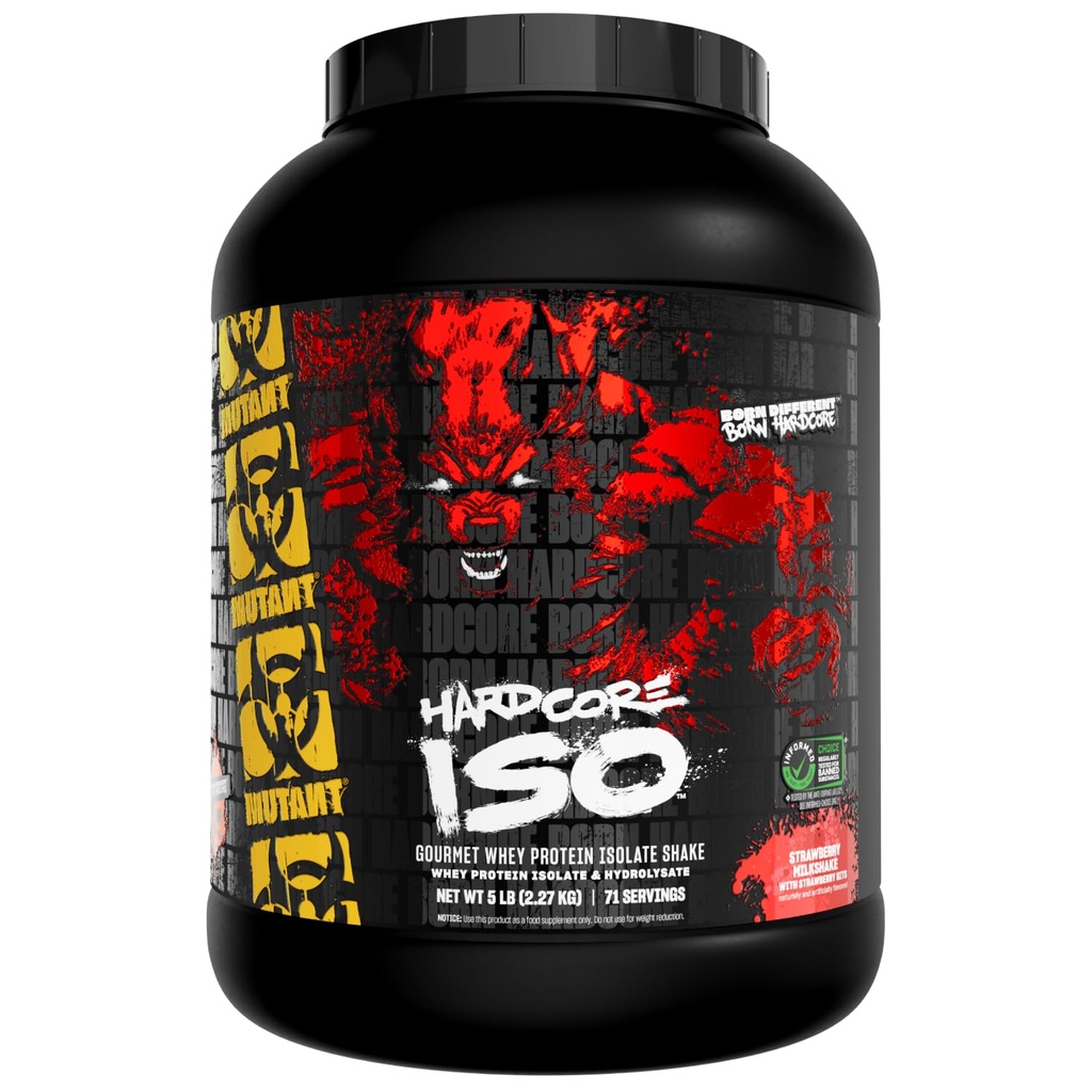 Mutantti ISO Surge Whey Protein Isolate Powder Acts Nopea auttaa takaisin, rakentaa lihas, Bulk ja vahvuus, 5 lb - Mansikka pirtelö