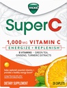 Vicks Super C Energize + Replenish Daytime Dietary Supplement med vitamin C, B Vitaminer, Grönt te, Ginseng och gurkmeja Extrakt för att hjälpa till att fylla på viktiga vitaminer *, 28 Caplets