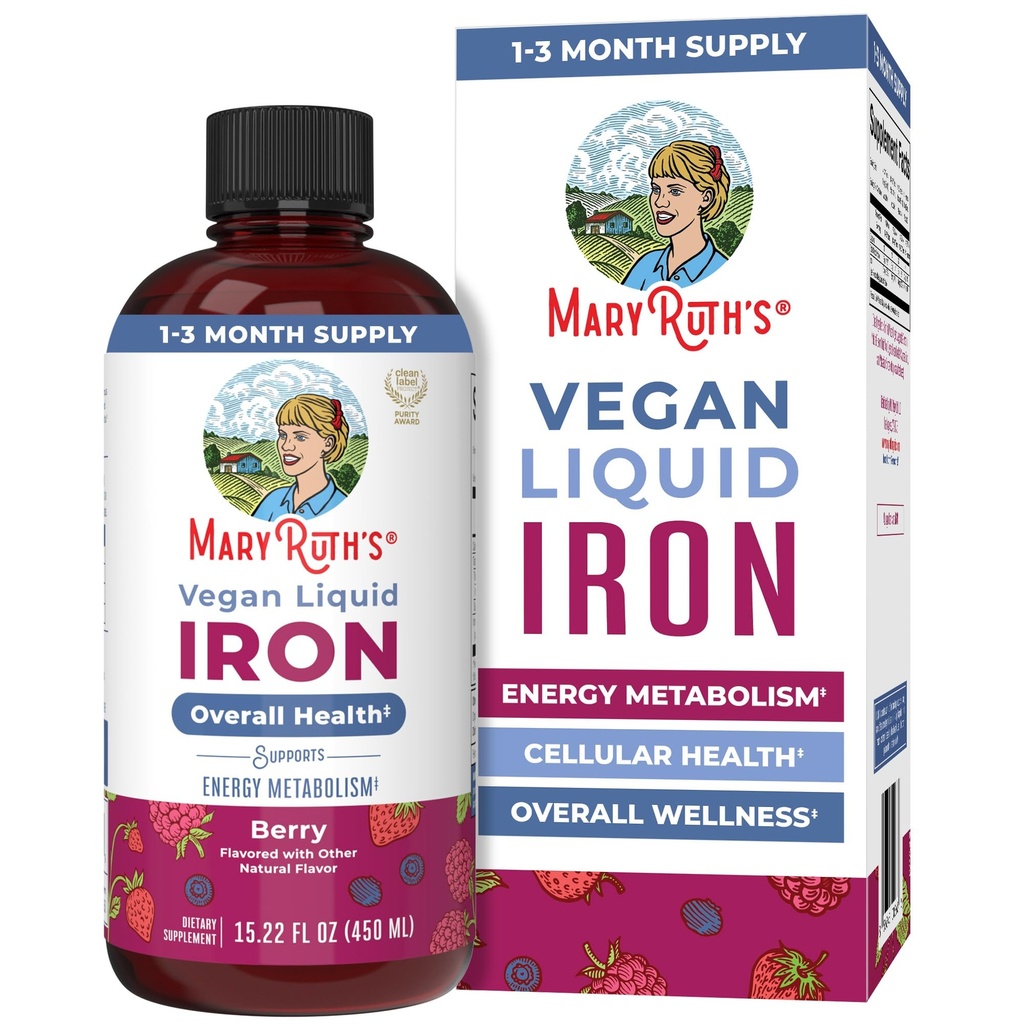 MaryRuth Organics Rauta Supplement naisten miesten ja lasten