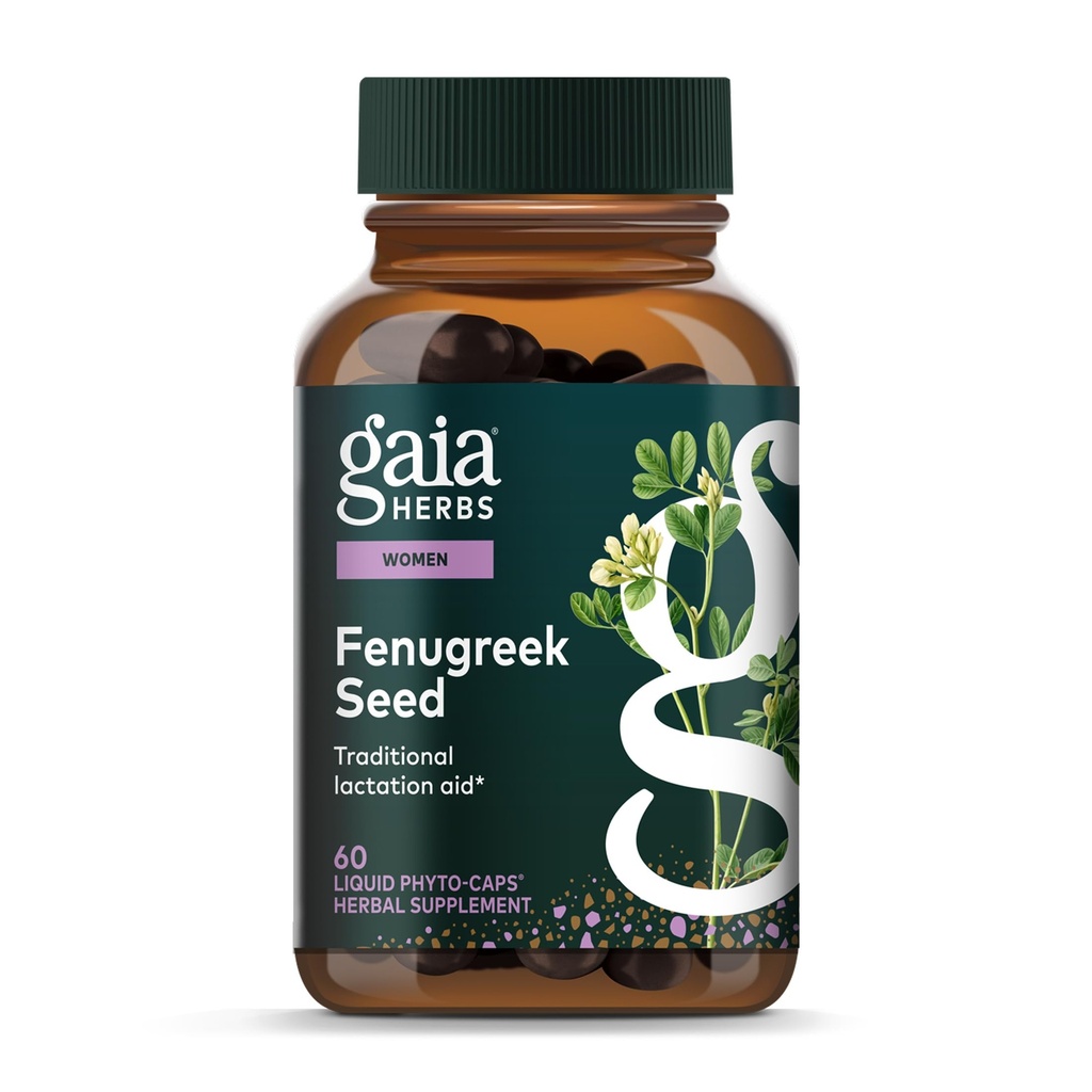 Gaia Yrtit Sarviapilan siemen - auttaa tukemaan terveellistä imetystä ja rintojen maidontuotantoa* - Valmistettu orgaanisilla sarviapilan siemenillä - 60 Vegan Liquid Phyto-Capsules (Päivä 15 päivän ajan)