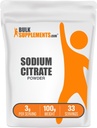 BulkSupplements.com Sodium Citrate Powder - Natrium Citrate Food Grade, Emulsifier, Flavor Enhancer - Gluten Free, 3g per Servering, 100g (3,5 oz) (Pack av 1)