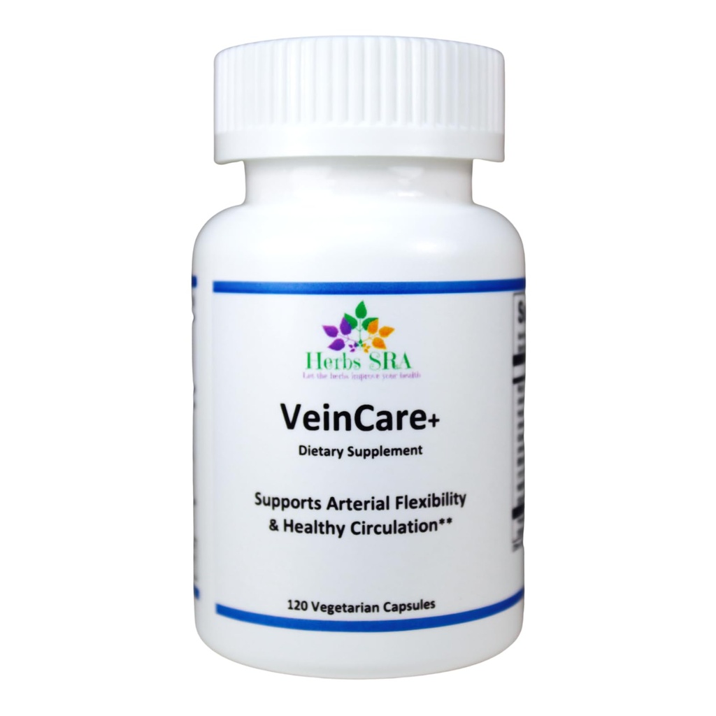 Vein Care-Natural Support for Healthy Veins - Rutin, Horse Chestnut, Grape Seed, Mustikka, Nattokinaasi - edistää Optimal Vein Function - Kiertotuki