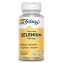 SOLARAY Selenium 100 mikrog Supplement for Women & Men - Selenium 100 mikrog kapselit, Kilpirauhasen ja immuuniterveyden tuki, Hiivaton, L Selenometioniini, antioksidantti tuki, Vegan - 90 Veg Caps