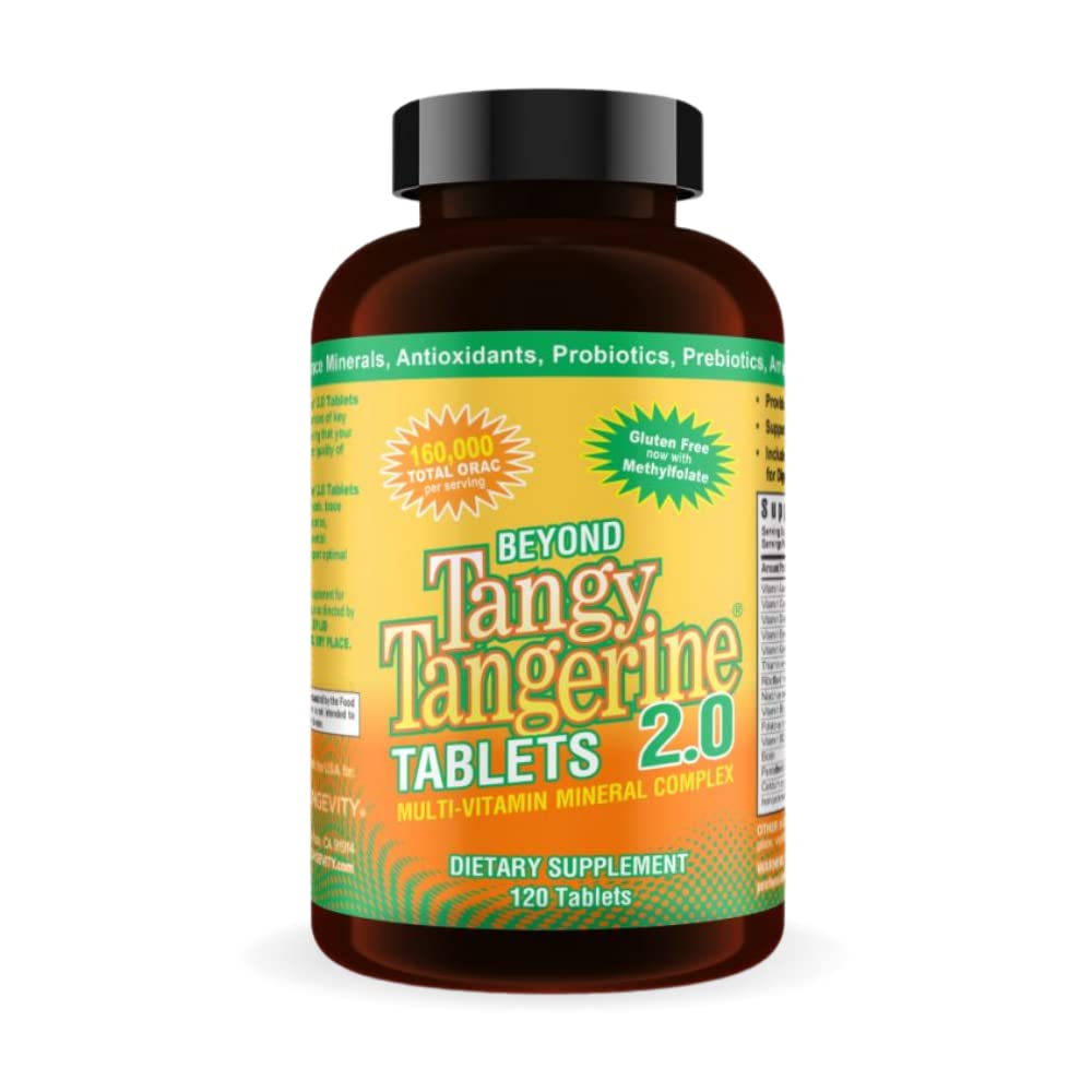 Youngevity Beyond Tangerine 2.0 Multi-Vitamin & Mineral Complex - valmistettu luonnollisista & koko elintarvikkeiden ... 160 000 ORAC 120 tablettia...