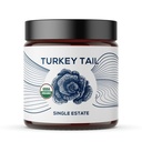 Ekologiskt Turkiet Tail Mushroom Powder, Single Estate, Non-GMO - Gut, Energy, Brain och Immune Support - Vegan Mushroom Supplement i en återförsäljbar glas Jar