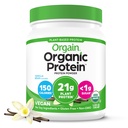 Orgain Organic Vegan Protein Powder, Vanilla Bean - 21g Plant Based Protein, 4g Prebiotic Fiber, Ei laktoosia Ainesosat, Ei lisätty sokeri, ei-GMO, For Shakes & Smoothies, 1.02 lb (Pakkaus May Vary)