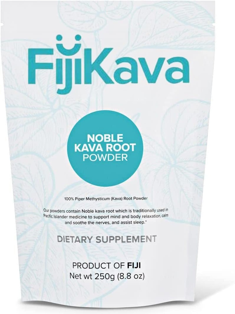 FijiKava Instant Kava Kava Powder 250g - Premium Kava Root Powder med hög kavalaktoninnehåll - naturligt avslappningshjälp för lugn, stressavlastning och sömnstöd - Easy-to-Mix