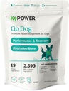 K9 Power Go Dog Hydraation & Performance Drink Mix 1 lb - Aktiivinen koiran täydentää lihasten toimintaa, kestävyyttä, Recovery, Electrolyytit tukea