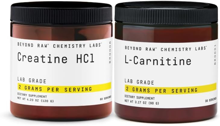 BEYOND RAW Creatiini HCL Powder + L-karnitiini Powder Bundle