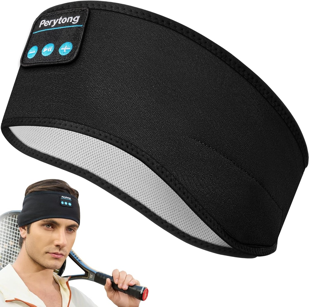 Perytong Sleep kuulokkeet Langaton, Bluetooth Sports Headband kuulokkeet Ultra-Thin HD stereo kaiuttimet, Unisex, Täydellinen nukkumiseen, Työskentely, Jooga, Unettomuus, Lentomatka, Meditaatio