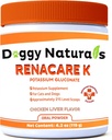 RenaCare K on tarkoitettu munuaisiin K (Potassium Gluconate) Kalium Supplement Powder for Dogs and Cats, (4 oz) Chicken Liver Flavor - 215 tason Scoop (Made is U.S.A.)