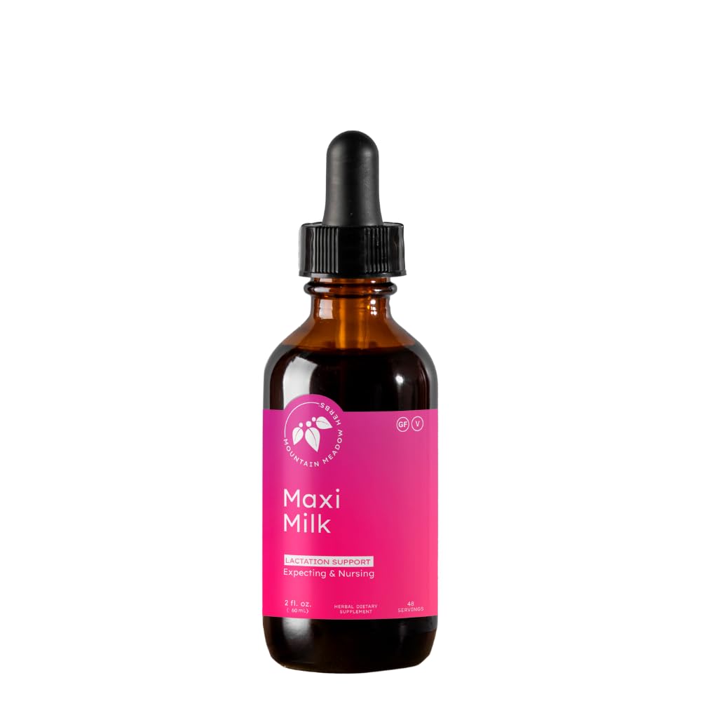 Mountain Meadow Yrtit Maxi-Milk- Natural Liquid Imetys Tuki lisätä rintamaidon tuotantoa nopeasti & tehokkaasti imetys äidit - 2 oz