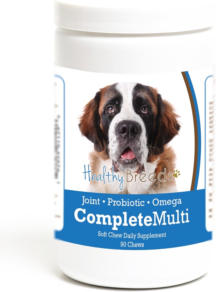 Hälsosamma raser Saint Bernard allt i en multivitamin mjuk tugg 90 greve