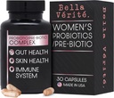 Bella Vérité. Probiootti & Prebiootti Complex - Tuki naisten digestiivinen & Gut Health - 3.45 miljardia PMY Lactobacillus Probiootit Clearer Skin - Päivittäinen probiootti täydentää (30 kasvissyöjä kapselit)
