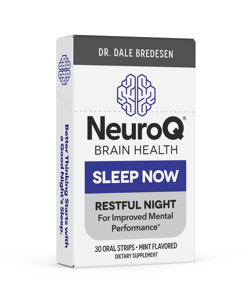 LifeSeasons NeuroQ Sleep Now - Natural Sleep Support Supplement - Ylläpid Healtyle Cycles & Brain Function - Melatoniini & L-Theanine - Non-Habit Forming - 30 Mint Oral Strips