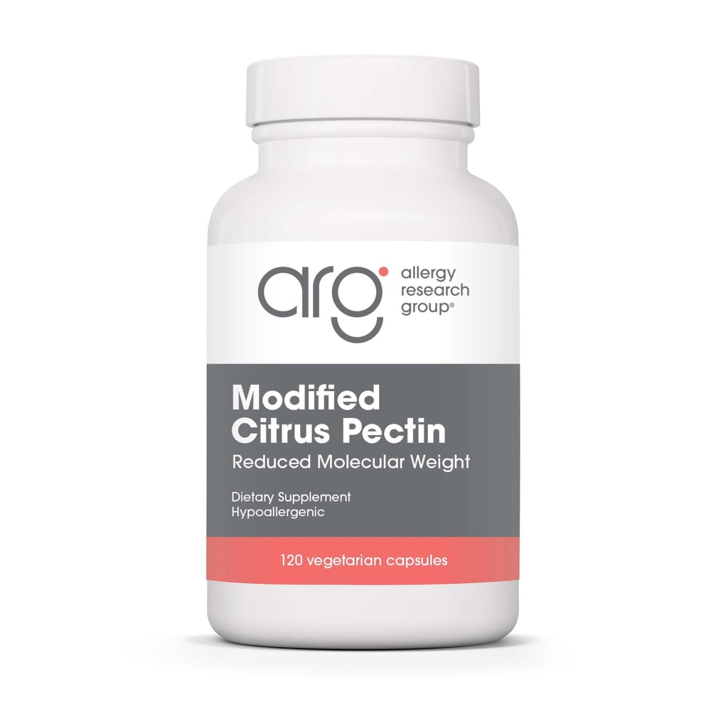 Allergy Research Group Modified Citrus Pectin - Ravintolisä Natural Detox ja Cleanse, Citrus Pectin Powder kapselit alennettu molekyylipaino - 120 kasvissyöjä kapselit