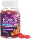 Kuitu Gummies aikuisille, Päivittäinen 4g Gummy Fiber Supplement, Prebiootti Gummy Digestive Health Support - Kasvi perustuu liukoinen kuitu Chews, Prebiootit Tukee Säännöllisyys ja digestiota ei-GMO - 60 Gummies