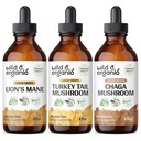 Wild & Organic Lion's Mane, Turkiet Tail & Chaga Mushroom Tinctures