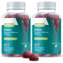 Vitey Biotin Gummies hiuksille iho ja kynnet - Biotin hiusten kasvua Gummies - 10 000 mikrog - Vegan, Gluteeniton, ei-GMO 120 Count