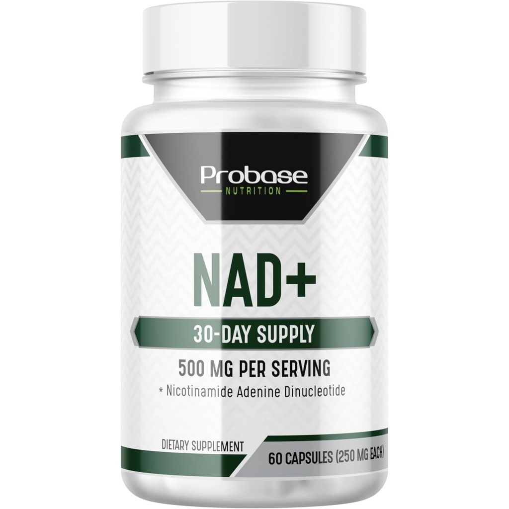 Probase NAD Supplement 500 mg High Potency 30 Day Supply NAD Maksimizer Samanlainen kuin Nikotinamidi Ribosidi Vegaani Ei GMO Kolmas osapuoli testattu