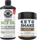 Vasen Coast Performance 100% Coconut MCT Oil Liquid, 32oz + Cheesecake Keto Ateriankorvike Shake, 16oz