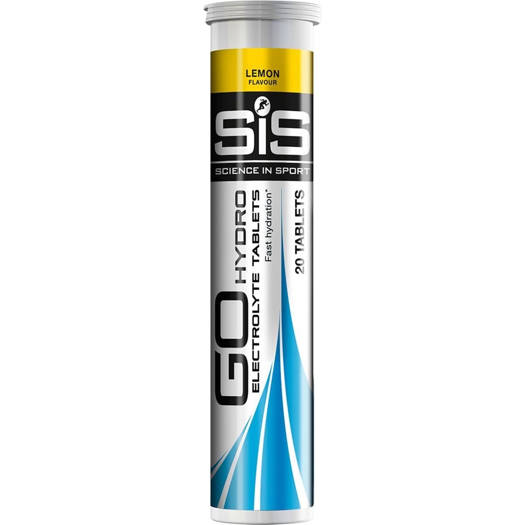 SIS Hydro Elektrolyte Drink Tablets, Electrolyte Tabs for Hydration, Endurance Sports Drink for Running, Pyöräily, Triathlon, Sitruuna - 20 tablettia - 1 pakkaus