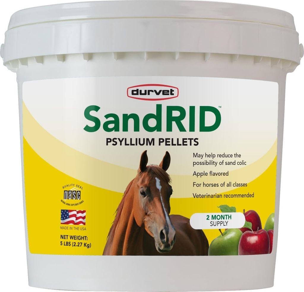 Durvet 699627 Sandrid Psyllium Pellets, 5 Lb, 5 pund (Pack av 1)