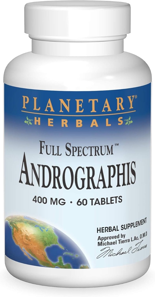 Planeetta Herbals Full Spectrum Andrographis 400mg - Ayurvedic Herb - 60 tablettia