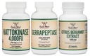 Nattokinase Supplement (120 kapslar), Serrapeptase (120 kapslar), Citrus Bergamot (60 kapslar)