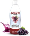 32 Fl. Oz. Advanced Liquid Cardiovascular & Cholesterol Support Formel - Liquid Resveratrol Supplement främjar hälsosam åldrande, hjärthälsa och energinivåer