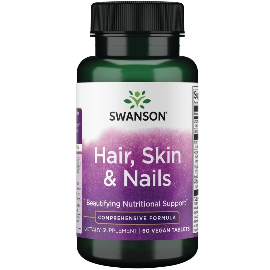 Swanson hiukset iho ja kynnet 60 Tabs