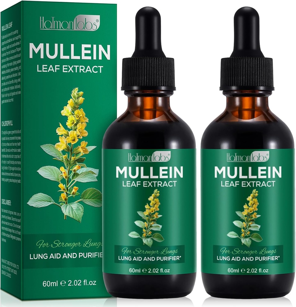 Mullein Leaf Extract Mullein Leaf Extract Lungs Mullein Drops Mullein Leaf Lung Cleanse Supplement 4.04 Fl.Oz