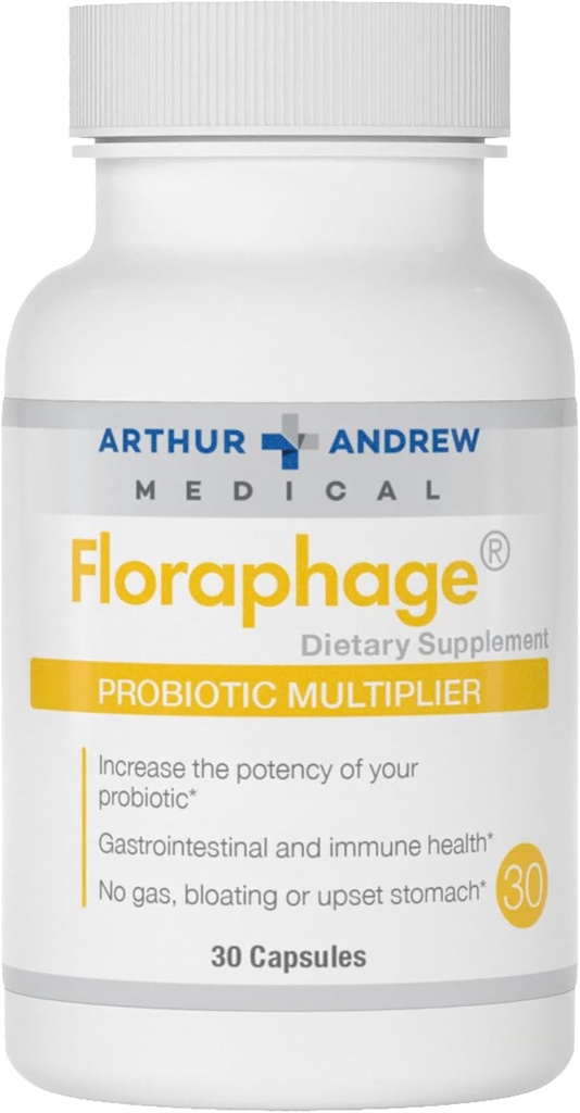 Arthur Andrew Medical, Floraphage, Prebiotic Formula och Probiotic Multiplier, 30 kapslar