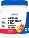 Nutricost Kalsium Magnesiumsinkki D3-vitamiinijauheella, 60 annosta (Fruit Punch) - Kalsium (1000 MG) Magnesium (420 MG) sinkki (16, 5 MG) D3-vitamiini (30 MCG) - Gluteeniton, ei GMO:ita