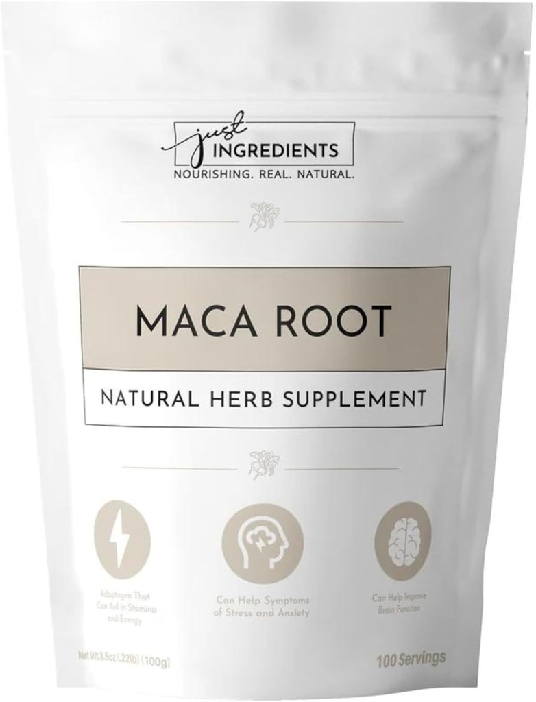 Just ingredients Organic Maca Root Powder 100 Tarjoilut 100% Organic & Vegan Superfood ...