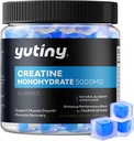Kreatiini Monohydraatti Täytetyt Gummiet, Creatiini Monohydraatti Purut miehille ja naisille, Extra vahvuus lihasten kasvua, mustikka maku, 60 purutablettia, 1 kuukausi tarjonta