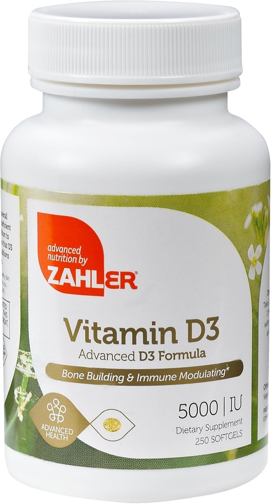 Zahler D3-vitamiini 5000 IU - 250 Softgels