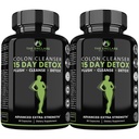 EnCLARE NUTRITION 15 Day Detox puhdistaa laihtuminen. Advanced Gut tuki naisille ja miehille. Colon puhdistaa laksatiiveja ummetus ja turvotus Relief. Gut Cleanse Probiootti Diet Pillerit 60ct (2)