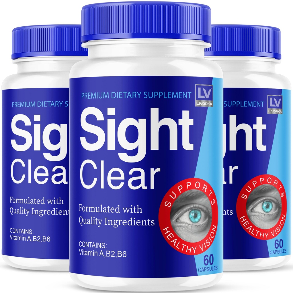 LIVORKA Sight Clear 20/20 Vision Tuki täydentää silmät - 3 kuukauden toimitus - pakkaus 3