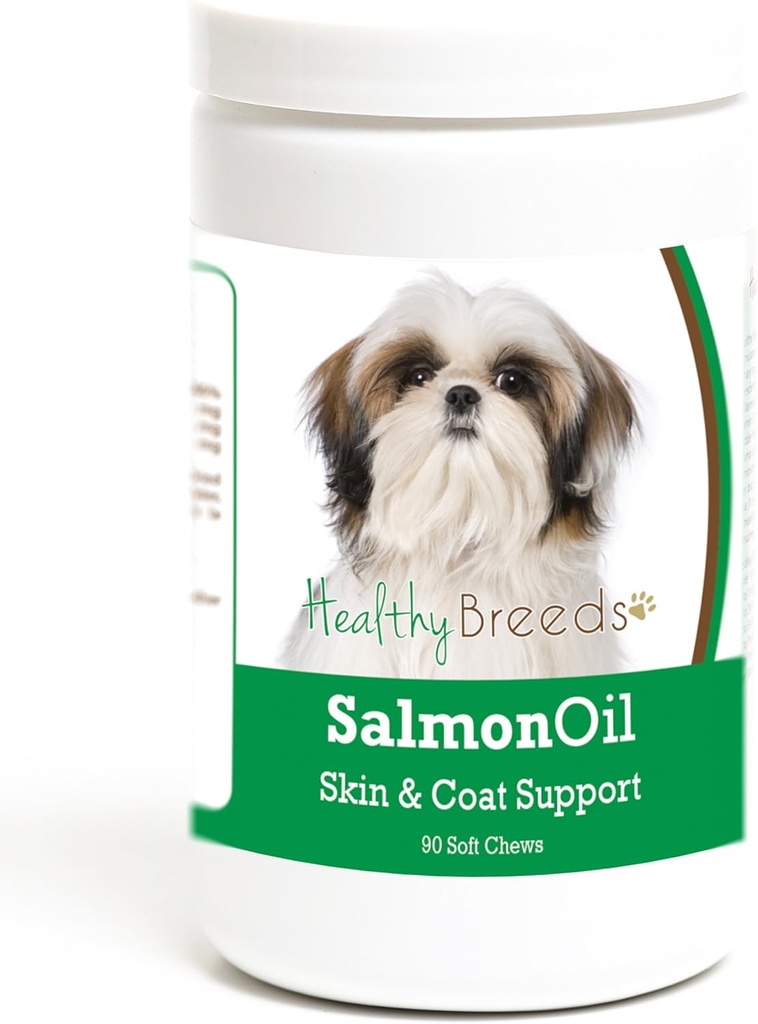 Hälsosamma raser Shih Tzu Salmon Oil Soft Chews 90 Count