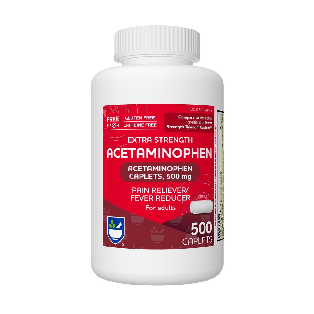 Rite Aid Extra Strength Acetaminophen, 500 mg - 500 Caplets ...
