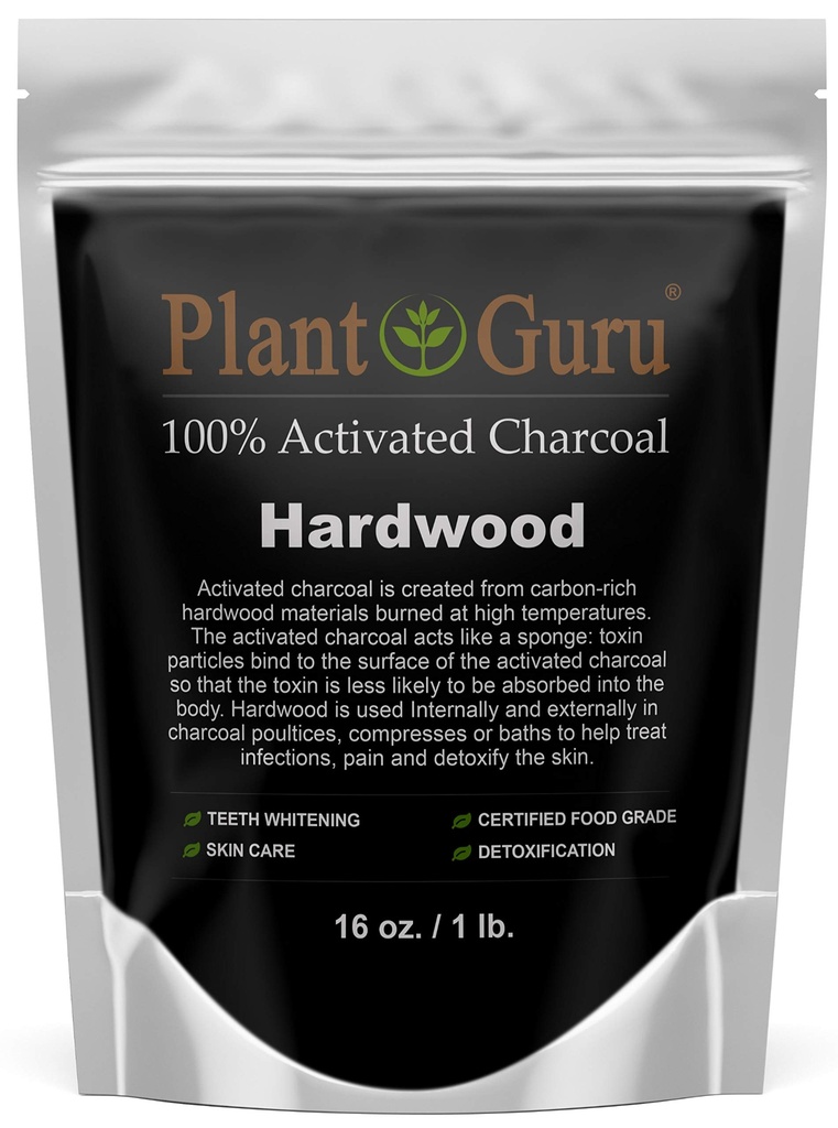 Aktivoitu Charcoal Powder 1 lb. Hardwood - Food Grade Kosher Ei-GMO - Hampaiden valkaisu, kasvomaski ja Saippua valmistus. Edistää luonnollista vieroitusta ja auttaa digestiota