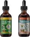 Rejuvica Health VitaLiver & DigestaPro - Advanced Liver & Digestion Support - Liquid Delivery for Better Imeytyminen - Milk Thistle, Chanca Piedra, Artisoke, Voikukka & More!