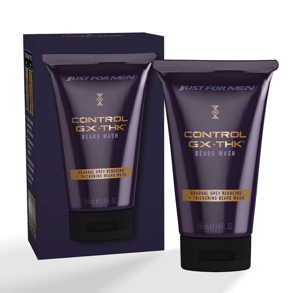 Vain miesten Control GX + THK paksuuntuva parta Pese harmaa vähentäminen, Alfa Keratin auttaa parran kasvua, paksuus hiukset jopa 20%, toimii jokaisen hiukset teksture, 4 oz