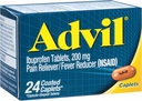 Advil Ibuprofen Coated Caplets Pain Reliever och Fever Reducer 200 Milligram 24Ct