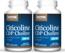 Jarow Formula Citicoline (CDP Choline) 250 mg - 120 kapselia, pakkaus 2 - Tukee aivojen terveyttä ja huomiota suorituskyky - jopa 240 yhteensä
