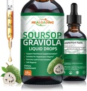 Soursop Bitters Liquid Drop: Organic Graviola Soursop Leaf Extract Liquid for Cell Support, Regeneration, Immuuni Boost, Rentoutua ja antioksidantti tuki