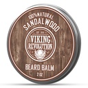 Viking Revolution Sandalwood Beard Balm - Beard Butter med Argan Oil, Beard Softener för män med Jojoba Oil - Beard Moisturizer för män med Beeswax - Beard Wax för män (2oz, 1 Pack)