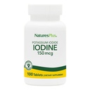 NaturesPlus Kaliumjodid - 150 mcg, 100 Vegan tabletter - Thyroid Support Supplement, stöder andningshälsa - Vegetarisk, Glutenfri - 100 portioner